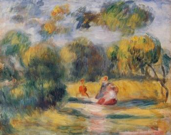 Pierre Auguste Renoir : Figures in a Landscape